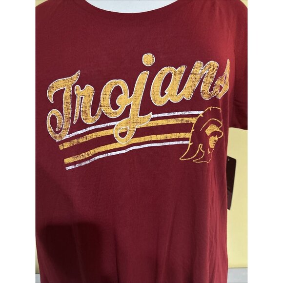 USC Trojans Colosseum Athletics The Front Tie Red T-Shirt Women's M NEW - Picture 2 of 7